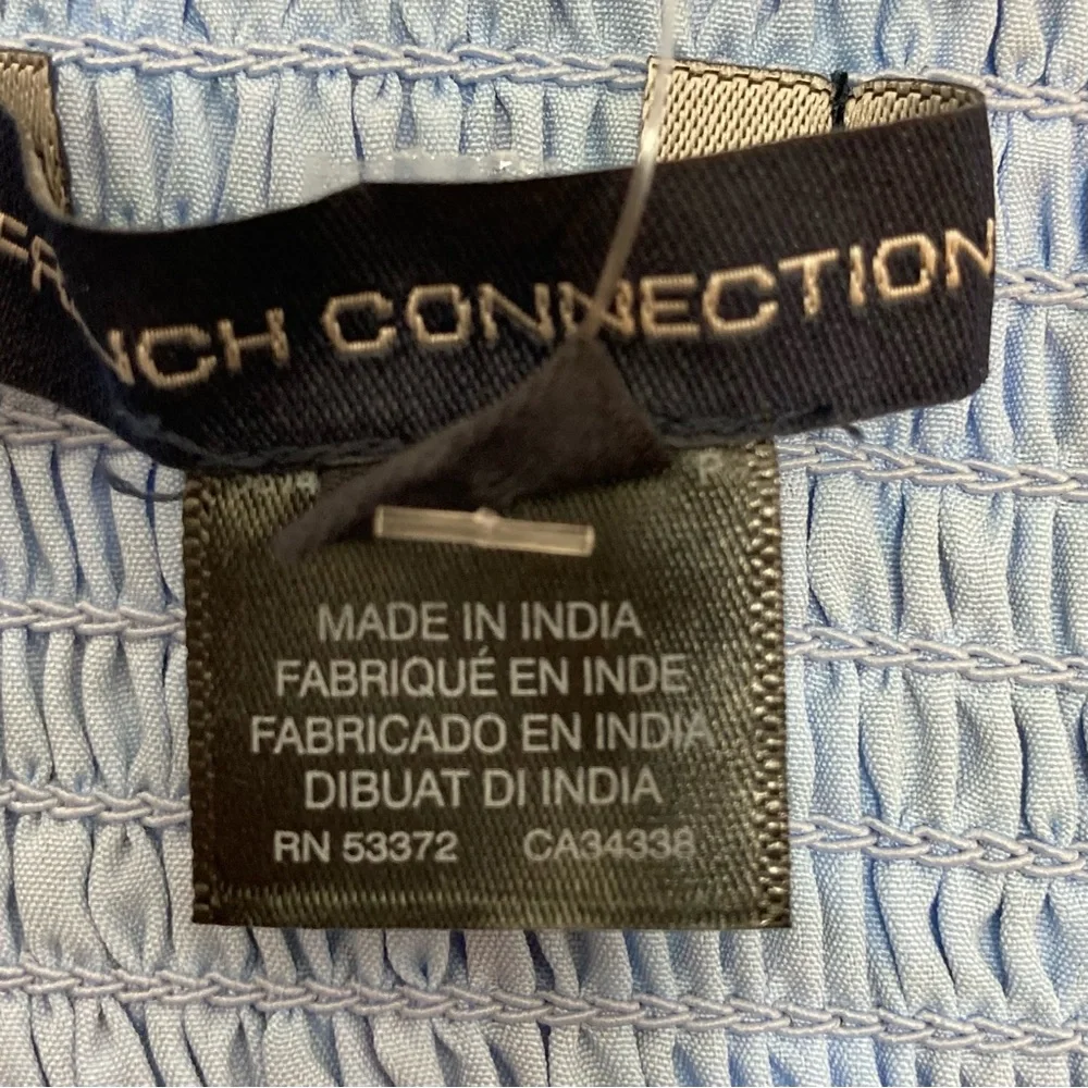 NWT FRENCH CONNECTION Women’s Hallie Peplum Smocked Back Halter Top Size Large - Picture 14 of 16